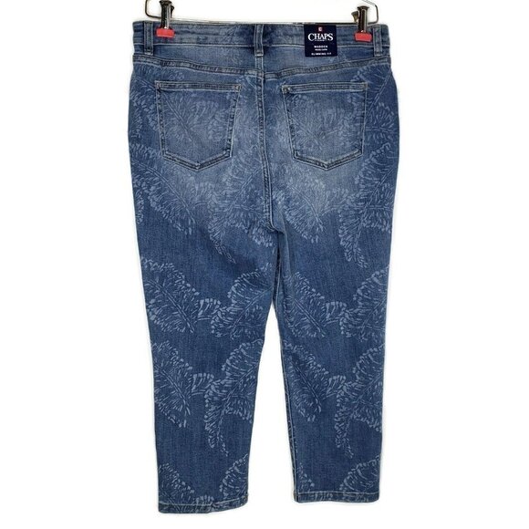 Chaps Madden Capri Jeans Size 10P 30X20 Super Stretch Slimming Beach View - Picture 2 of 10